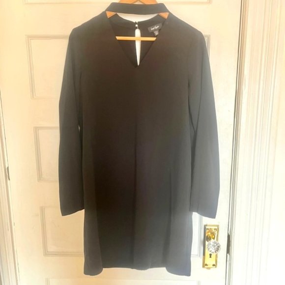 Lord & Taylor Black Dress with Front Cutout, S - Picture 1 of 2